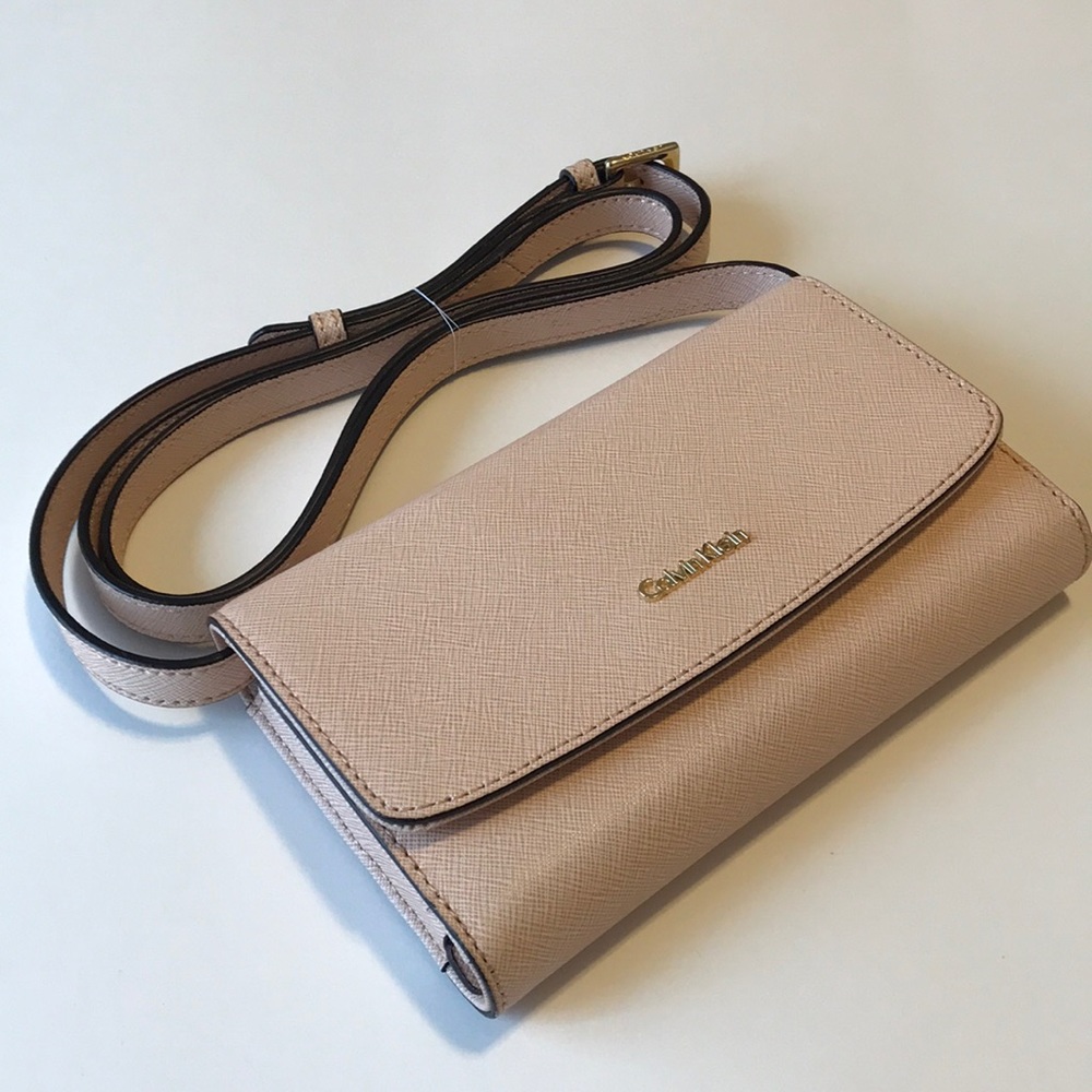 Blush pink crossbody Calvin Klein purse